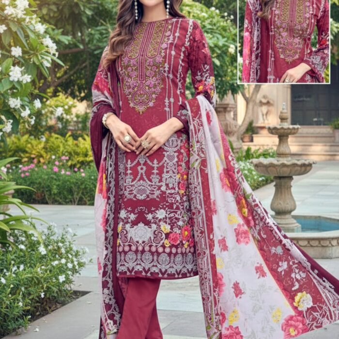 Zunaira Ruby Fioral Set